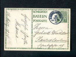 "BAYERN" 1911, Sonderpostkarte Mi. P 91/01 "Geburtstag Prinzregent Luitpold" Mit K1 "KAISERSLAUTERN" (R2024) - Ganzsachen