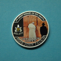 Palau 2010 1 Dollar Johannes Paul II. In Jerusalem Cu Versilbert PP (M5116 - Non Classificati