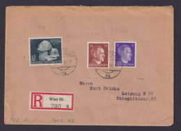 Österreich Ostmark Deutsches Reich R Brief Wien 68 Leipzig Sachsen - Brieven En Documenten