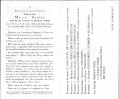 Doodsprentje / Image Mortuaire Marie Renier - Nisse Wervik Brugge 1874-1955 - Obituary Notices