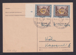 Deutsches Reich MEF 828 Selt FDC Rand Paar Köln SSt Philatelie Tag D. Briefmarke - Briefe U. Dokumente
