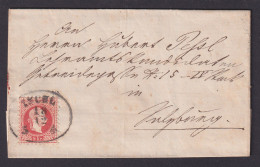 Österreich Brief EF 5 Kreuzer Kaiser Franz Joseph Auf Kompletten Brief - Storia Postale