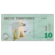 C0027# Territorios Árticos 2010 [BLL] 10 Dólar Polar (SC) - Specimen