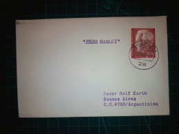 ALLEMAGNE; Enveloppe Distribuée à Buenos Aires, Argentine. Timbre Postal : Personnalité Historique, Teinte Rouge. Année - Used Stamps