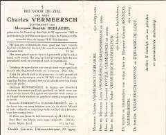 Doodsprentje / Image Mortuaire Charles Vermeersch - Deblaere Sint-Pieters Op Den Dijk - Heer 1882-1956 - Overlijden