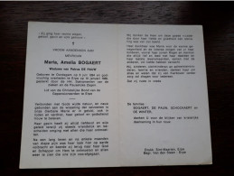 Maria Amelia Bogaert ° Oordegem 1894 + Erpe 1980 X Petrus De Pauw (Fam: Schockaert - De Winter) - Obituary Notices
