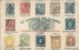 Le Langage Des Timbres - Timbres Européens - Circulé 1905 - Francobolli (rappresentazioni)
