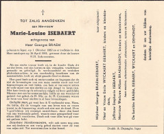 Doodsprentje / Image Mortuaire Marie Isebaert - Braem - Ieper 1882-1953 - Obituary Notices