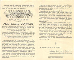 Doodsprentje / Image Mortuaire Albin Cornillie - Vlamertinge 1879-1956 - Esquela
