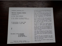 Josephine Respes ° Herk-de-Stad 1904 + Herk-de-Stad 1992 X Albert Bernier - Obituary Notices