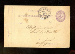 "PRIVAT-STADT-POST STUTTGART" 1894, Postkarte Gestempelt (R2030) - Private & Lokale Post