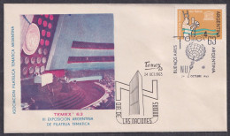 Argentina 1963, TEMEX, Philately Thematic, United Nations, Special Cover - Other & Unclassified