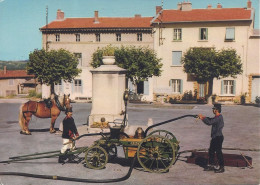 CPM  Musée Des Sapeurs-Pompiers De Lyon Pompe à Bras Aspirante Et Foulante 1908 Traction Hippomobile - Brandweer