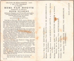 Doodsprentje / Image Mortuaire Remi Van Houtte - Delbeke Anzegem Petegem 1876-1954 - Todesanzeige