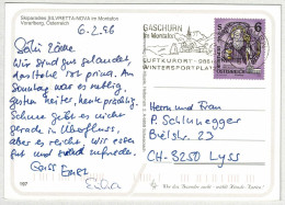 Oesterreich / Austria 1996, Postkarte Gaschurn - Lyss (Schweiz), Luftkurort, Wintersportplatz - Autres & Non Classés