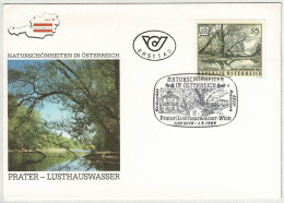 Oesterreich / Austria 1989, FDC Naturschönheiten Prater Lusthauswasser Wien, Eisenbahn / Railway - Protección Del Medio Ambiente Y Del Clima