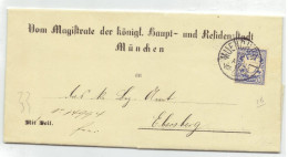 DL/19   Altdeutschland BRIEF Bayern 1904 MUNCHEN NACH Ebersberg - Briefe U. Dokumente