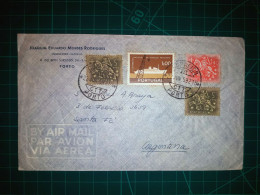 PORTUGAL. Enveloppe Circulant Par Avion Avec Divers Timbres Postaux (Mounted Knight, Merchant Marine Et Autres). Décenni - Usati