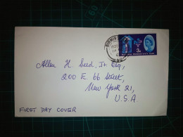 ANGLETERRE, Enveloppe Envoyée à New York, USA. Timbre-poste : « Année Nationale De La Productivité ». Cachet De La Poste - Used Stamps