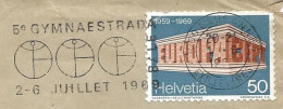 Flamme: 5e GYMNAESTRADA Du 2 Au 6 Juillet 1969 à Bâle Sur Timbre EUROPA N° Yvert 833 - Poststempel
