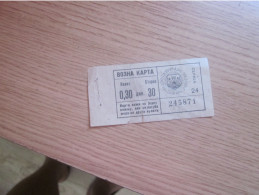 Vozna Karta Train Ticket Beograd One Way Ticket - Europa