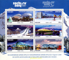 318413 MNH RUSIA 2013 22 JUEGOS OLIMPICOS DE INVIERNO SOCHI 2014 - INSTALACIONES OLIMPICAS - Ongebruikt