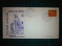 PORTUGAL; Sobre FDC Conmemorativo Del "VII Congreso Católico De Lisboa Por La Infancia. Especial Matasello. Año 1959. - FDC