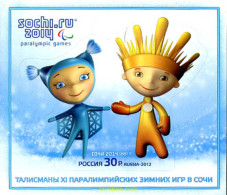 315551 MNH RUSIA 2012 22 JUEGOS OLIMPICOS DE INVIERNO SOCHI 2014 - MASCOTAS - Ongebruikt