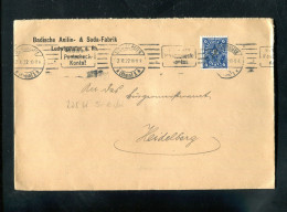 "DEUTSCHES REICH" 1922, Mi. 228 EF Auf Brief Ex Ludwigshafen Nach Heidelberg (R2037) - Briefe U. Dokumente