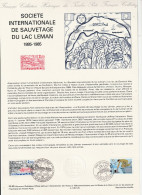 FRANCE    Document "Collection Historique Du Timbre Poste"    Société De Sauvetage Du Lac Léman      N° Y&T  2373 - Postdokumente