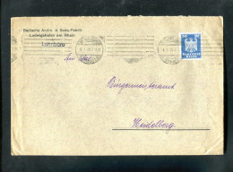 "DEUTSCHES REICH" 1924, Mi. 358 EF Auf Brief Ex Ludwigshafen Nach Heidelberg (R2038) - Briefe U. Dokumente