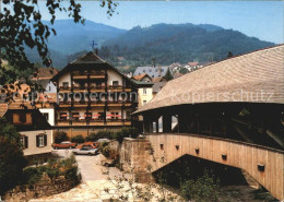 72498887 Forbach Baden Gasthof Pension Zum Loewen Gedeckte Bruecke Forbach - Other & Unclassified