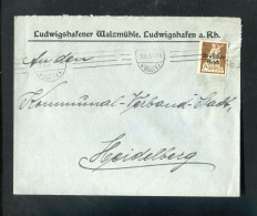 "DEUTSCHES REICH" 1920, Mi. 124 EF Auf Brief Ex Ludwigshafen Nach Heidelberg (R2039) - Briefe U. Dokumente