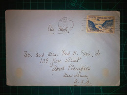PANAMA, Enveloppe Circulée Par Avion Vers Les USA Via Timbre Poste Du Canal De Panama. Oblitéré à Balboa En 1942.. - Panama
