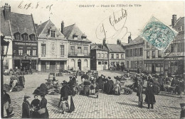 02 - CHAUNY - Place De L'Hôtel De Ville - Chauny