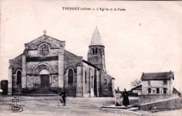 03 - Allier -  TRONGET - L église Et La Poste - Autres & Non Classés