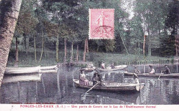 76 - Seine Maritime - FORGES Les EAUX - Une Partie De Canots Sur Le Lac De L établissement Thermal - Forges Les Eaux