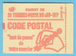 J.P.S. 01/24 - N°01 - France - Carnet De 20 TP Code Postal Fermé - N° 1816 C 2 - Modernes : 1959-...