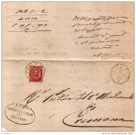 1893  LETTERA CON ANNULLO  OTTAGONALE CELLA DATI CREMONA - Poststempel