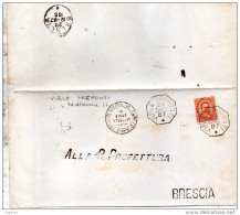 1887 LETTERA CON ANNULLO  OTTAGONALE VIRLE TREPONTI BRESCIA - Nuovi