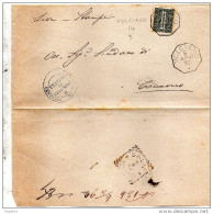 1892  LETTERA CON ANNULLO  OTTAGONALE VOLCIANO BRESCIA - Poststempel