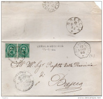 1886  LETTERA CON ANNULLO  OTTAGONALE VEROLAVECCHIA  BRESCIA - Storia Postale
