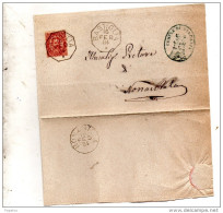 1884  LETTERA CON ANNULLO  OTTAGONALE BASTIGLIA MODENA - Storia Postale