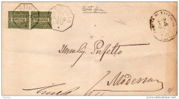 1890  LETTERA CON ANNULLO  OTTAGONALE BASTIGLIA MODENA - Storia Postale