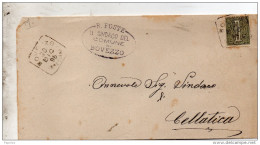 1896 LETTERA CON ANNULLO QUADRATO BOVEZZO BRESCIA - Poststempel
