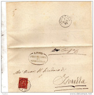 1893 LETTERA CON ANNULLO  OTTAGONALE BORGOSATOLLO BRESCIA - Storia Postale