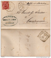 1896  LETTERA CON ANNULLO  OTTAGONALE  AZZANELLO CREMONA - Storia Postale