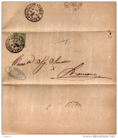 1885 LETTERA CON ANNULLO  IN CORSIVO MORENGO  BERGAMO + MILANO - Marcofilie
