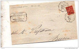 1886  LETTERA CON ANNULLO  OTTAGONALE  COLLEBEATO BRESCIA - Storia Postale