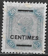CRETE 1904-05 Austrian Office Stamps Of 1904 With Black Overprint 50 Centimes / 50 H Grey With Shiny Lines Vl. 11 MNG - Crete